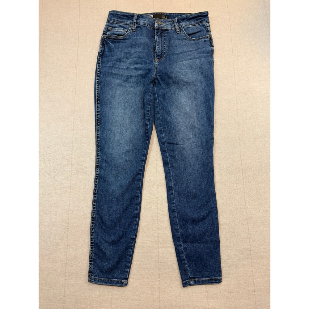 KUT from the Kloth | Donna Fab Ab Ankle Skinny Blue | Women's Size 8